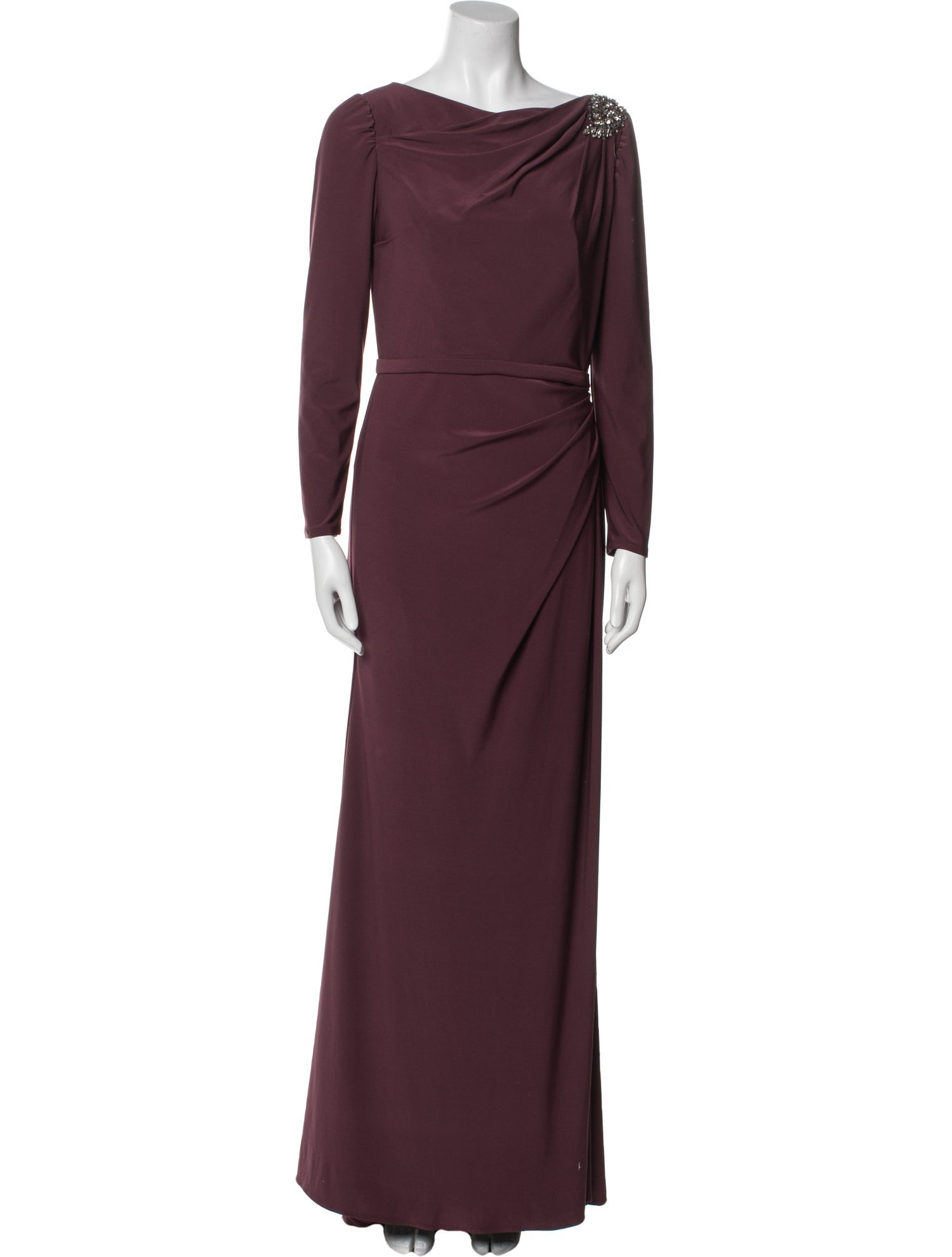 Ieena for Mac Duggal Cowl Neck Long Dress