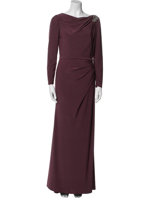 Ieena for Mac Duggal Cowl Neck Long Dress