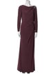 Ieena for Mac Duggal Cowl Neck Long Dress