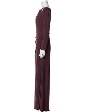 Ieena for Mac Duggal Cowl Neck Long Dress