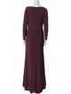 Ieena for Mac Duggal Cowl Neck Long Dress