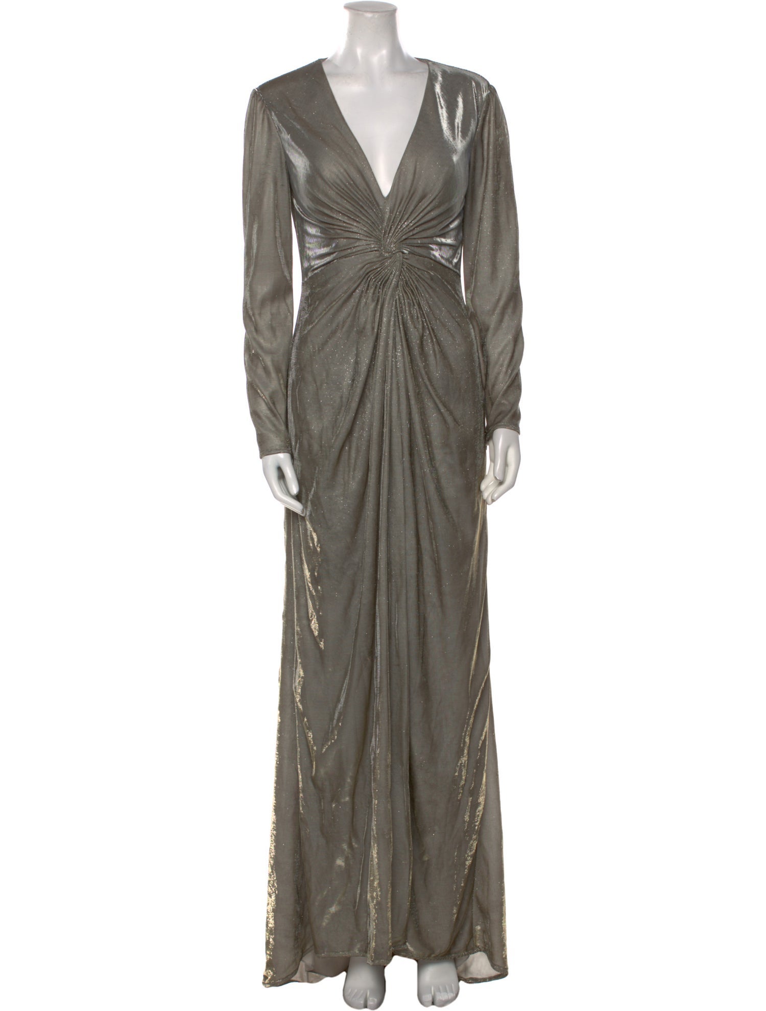 Ieena for Mac Duggal V-Neck Long Dress