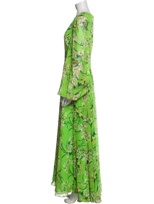 Ieena for Mac Duggal Floral Print Long Dress