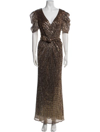 Ieena for Mac Duggal Printed Long Dress