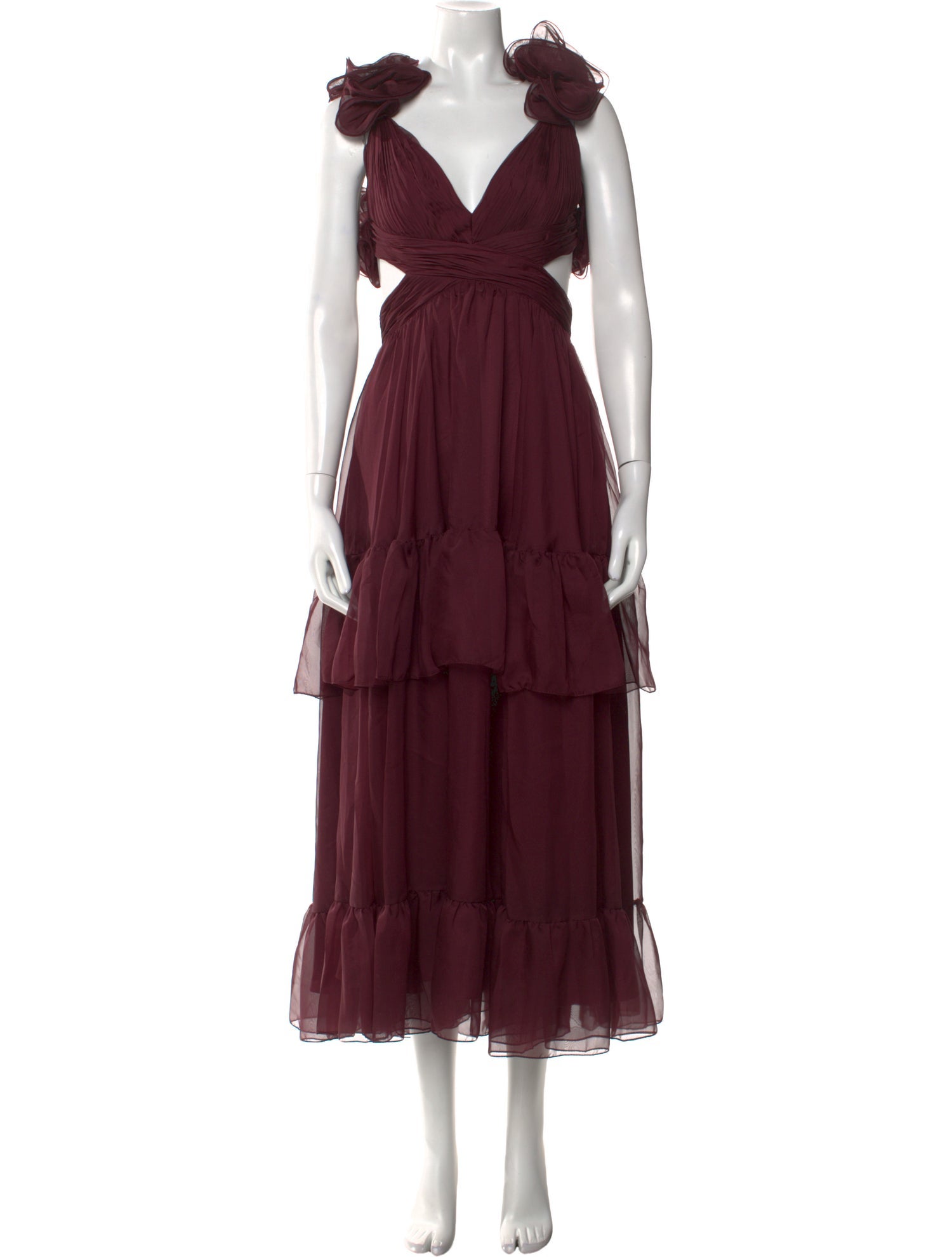 Ieena for Mac Duggal V-Neck Long Dress