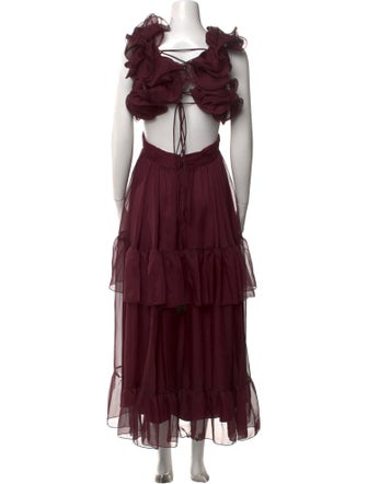 Ieena for Mac Duggal V-Neck Long Dress