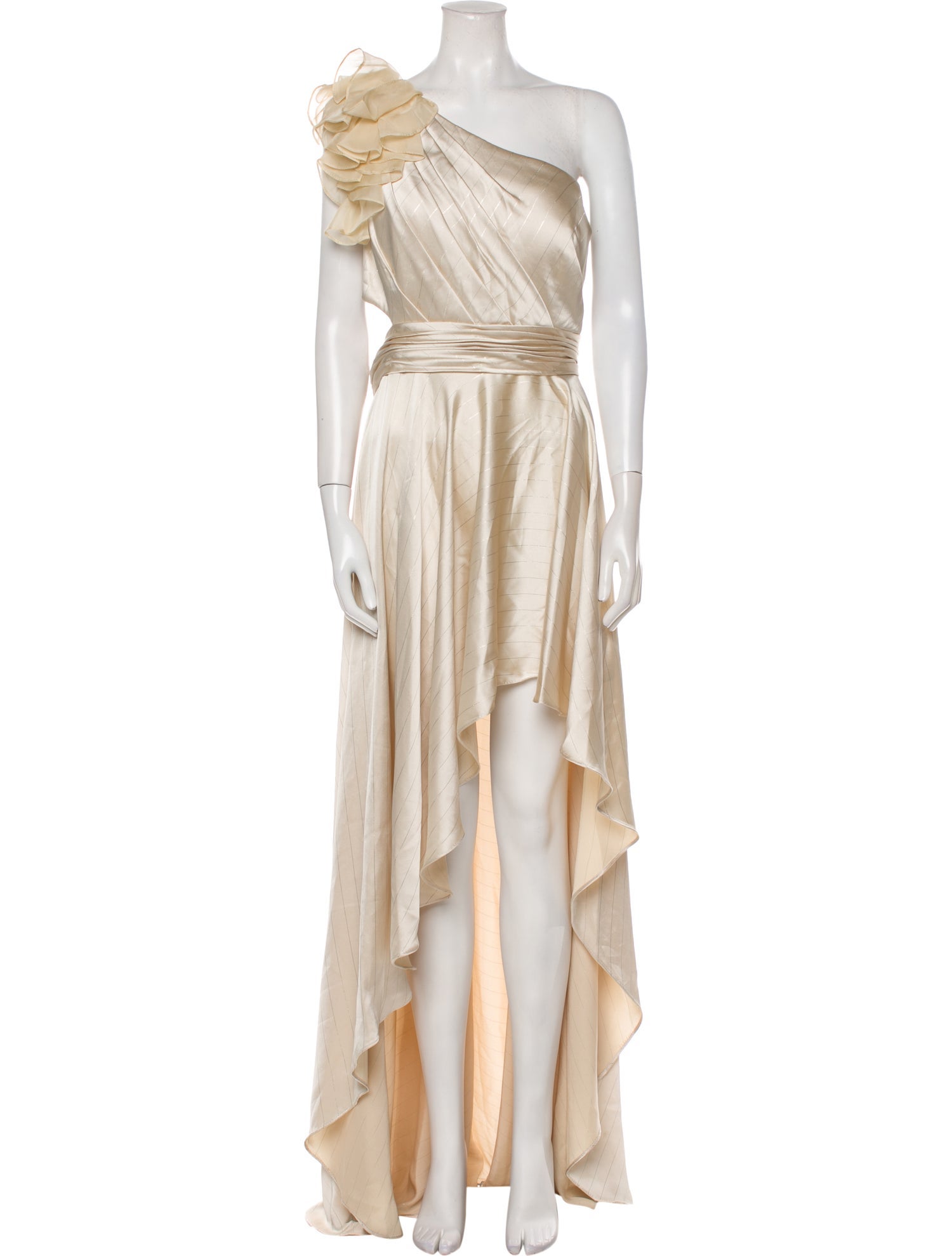 Ieena for Mac Duggal One-Shoulder Long Dress