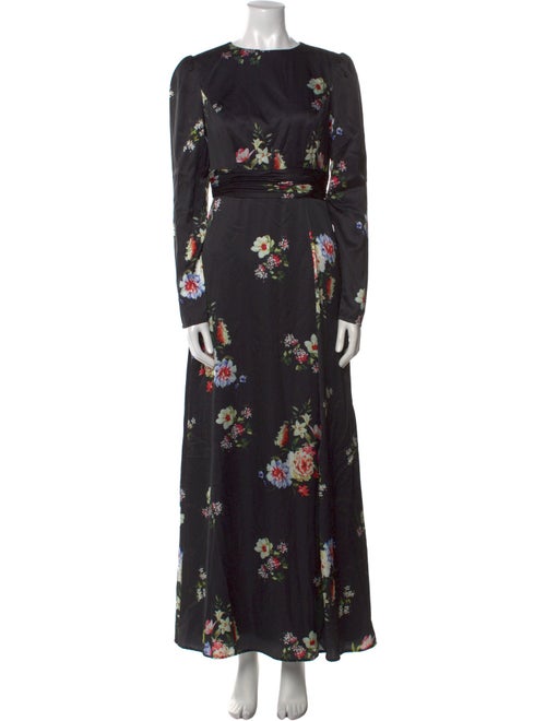 Ieena for Mac Duggal Floral Print Long Dress