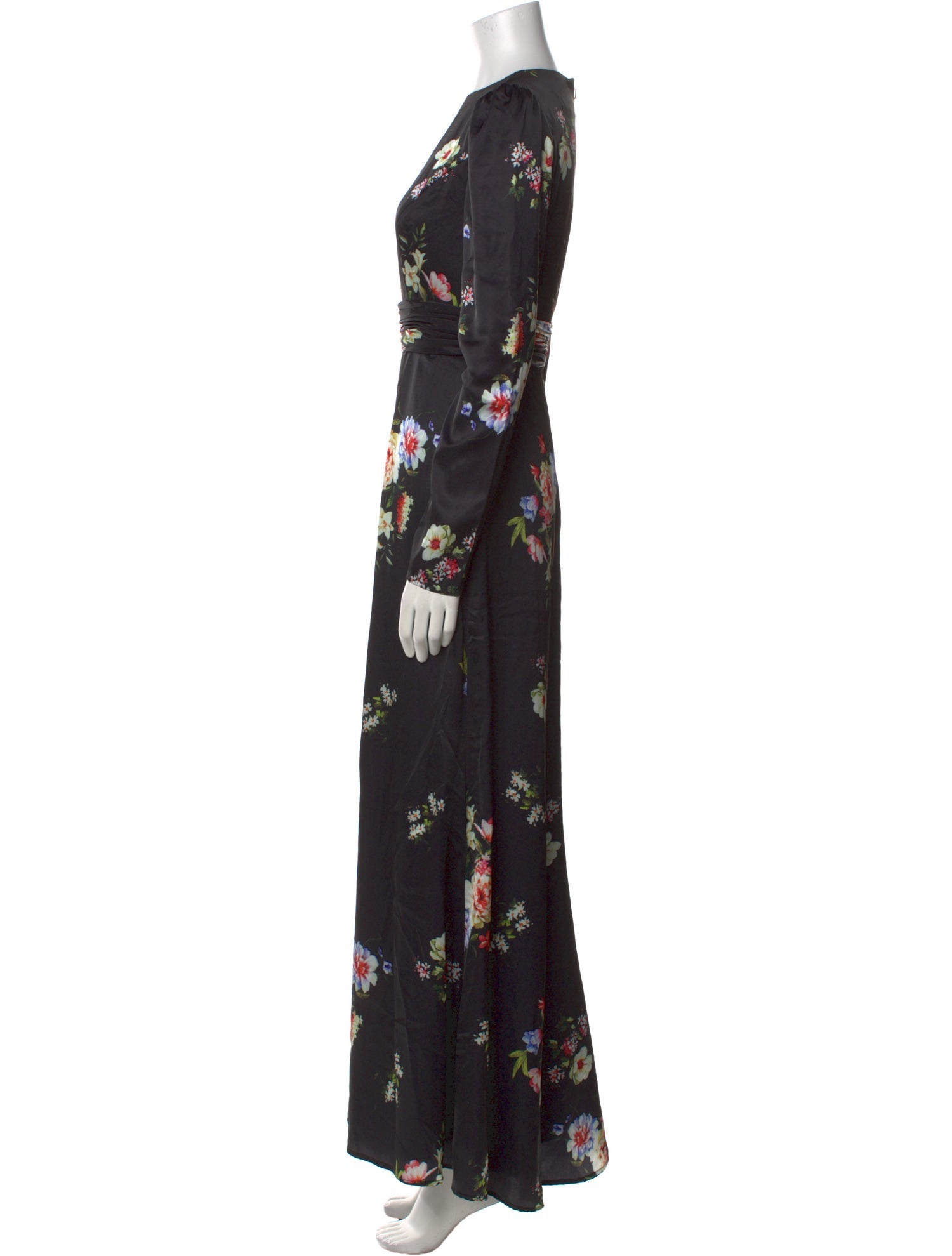 Ieena for Mac Duggal Floral Print Long Dress