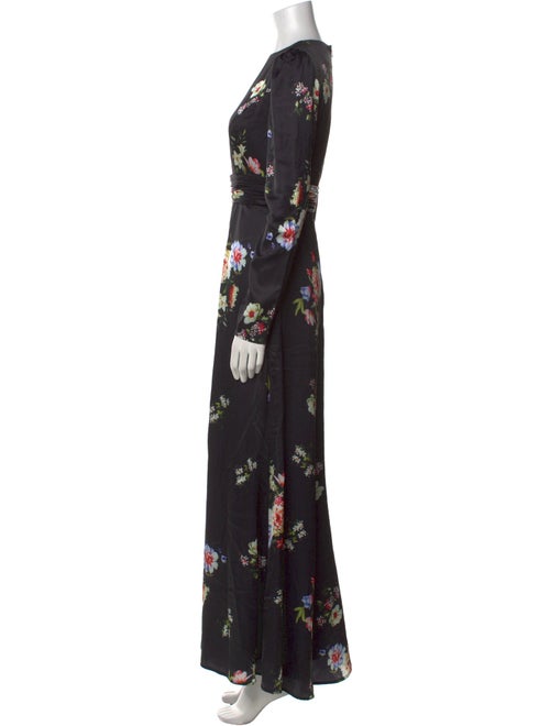 Ieena for Mac Duggal Floral Print Long Dress