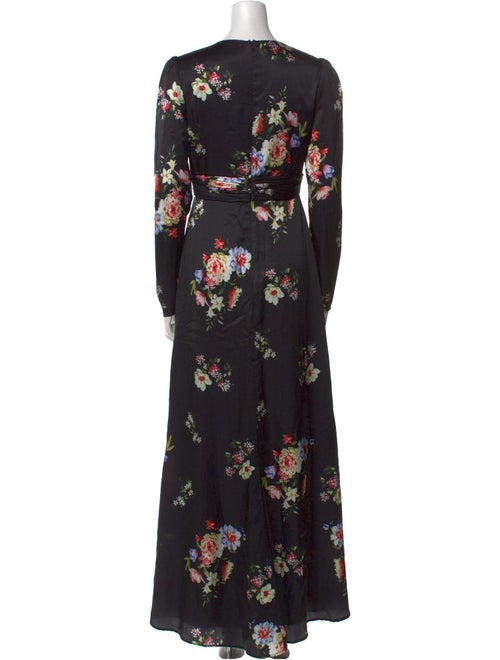Ieena for Mac Duggal Floral Print Long Dress