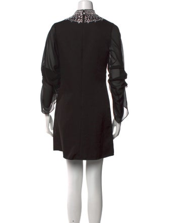 Ieena for Mac Duggal Mock Neck Mini Dress