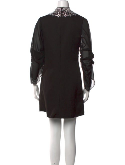 Ieena for Mac Duggal Mock Neck Mini Dress