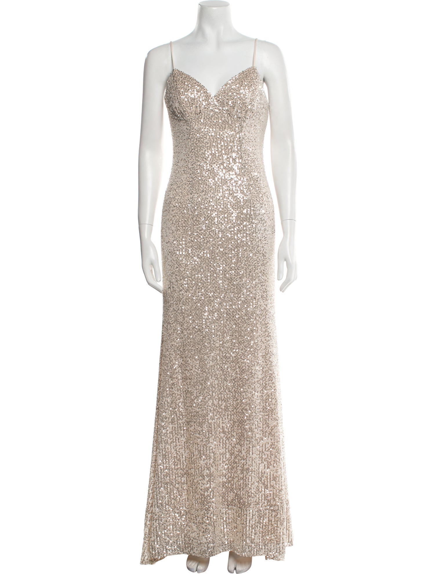 Ieena for Mac Duggal V-Neck Long Dress