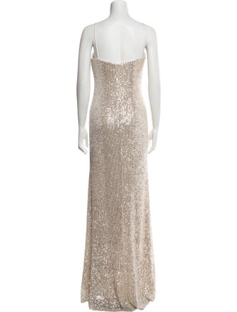 Ieena for Mac Duggal V-Neck Long Dress