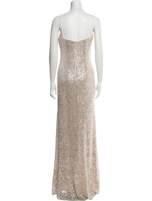 Ieena for Mac Duggal V-Neck Long Dress