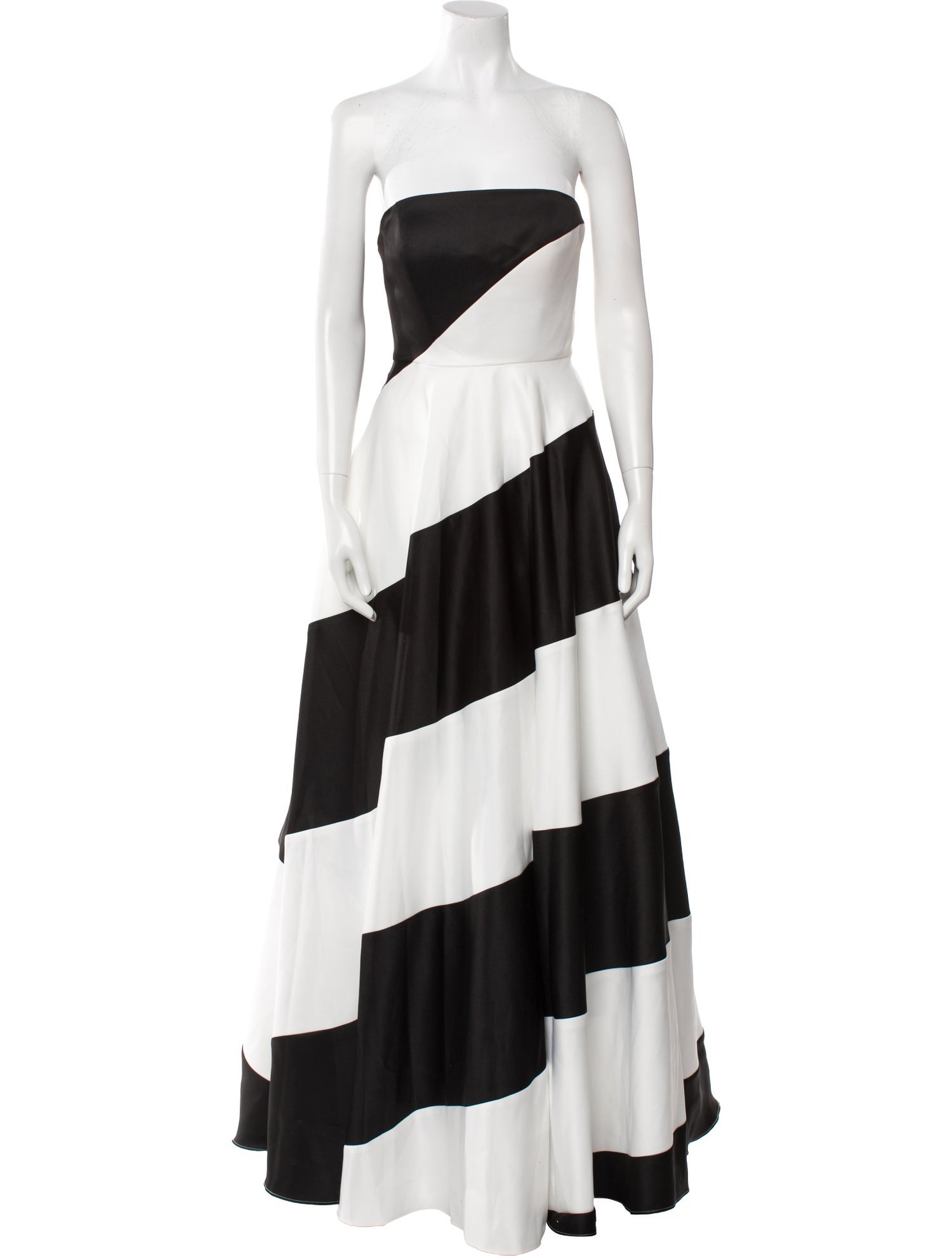 Ieena for Mac Duggal Colorblock Pattern Long Dress