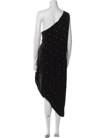 Ieena for Mac Duggal One-Shoulder Midi Length Dress