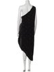 Ieena for Mac Duggal One-Shoulder Midi Length Dress
