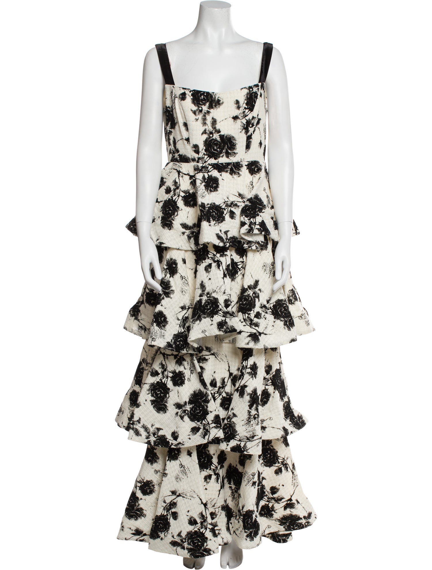 Ieena for Mac Duggal Floral Print Long Dress w/ Tags