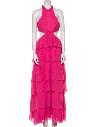 Ieena for Mac Duggal Halterneck Long Dress