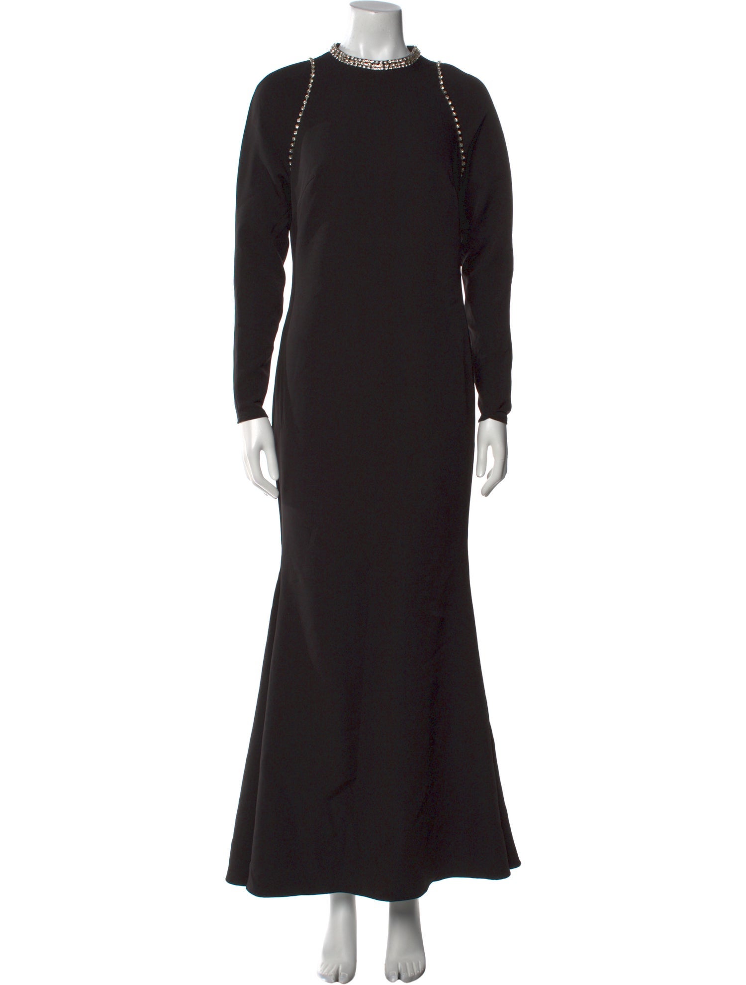 Ieena for Mac Duggal Mock Neck Long Dress