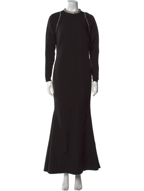 Ieena for Mac Duggal Mock Neck Long Dress