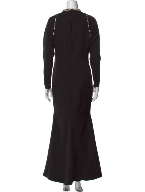 Ieena for Mac Duggal Mock Neck Long Dress