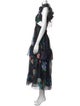 Ieena for Mac Duggal Floral Print Long Dress