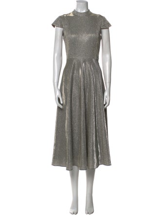 Ieena for Mac Duggal Mock Neck Long Dress