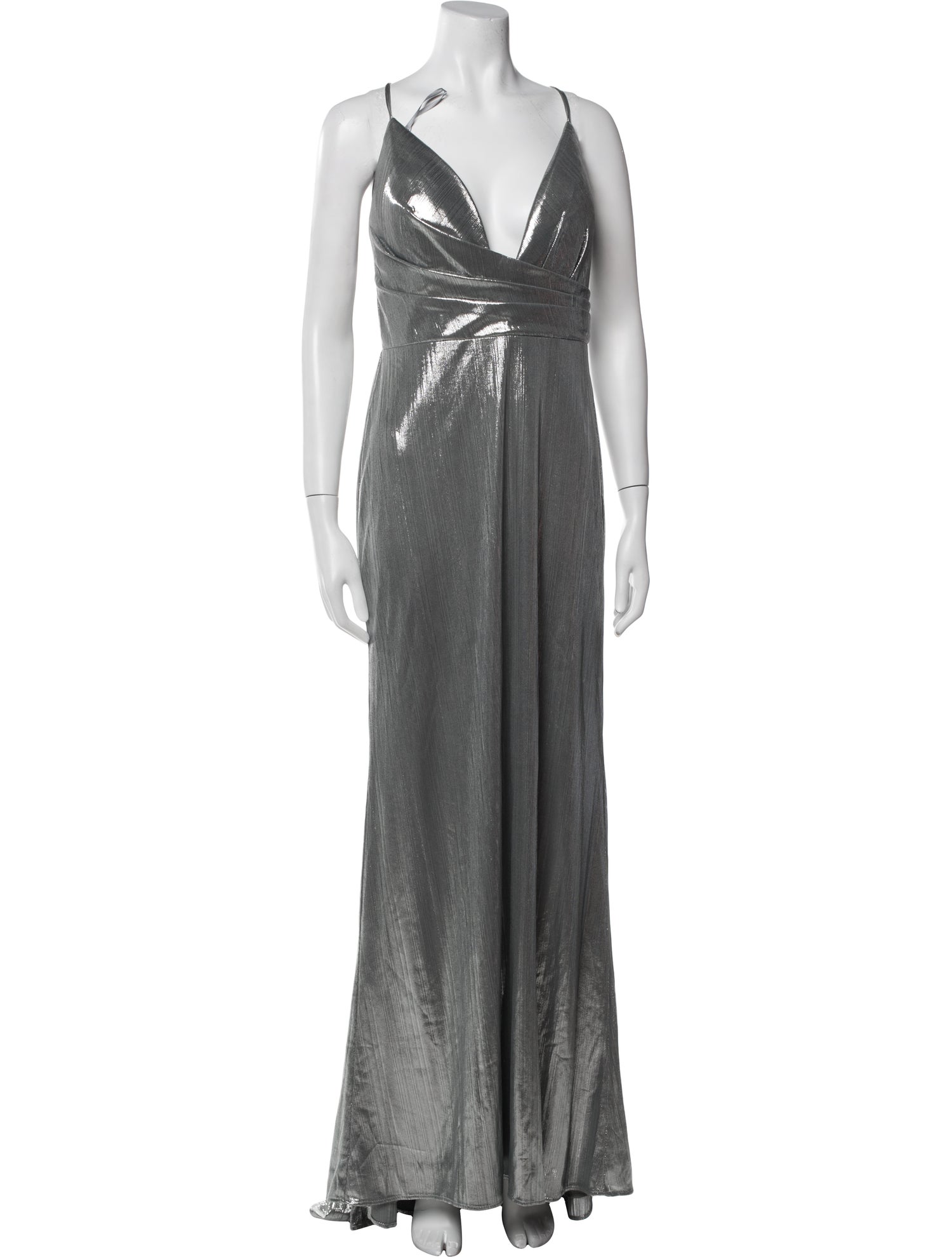 Ieena for Mac Duggal V-Neck Long Dress