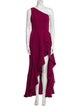 Ieena for Mac Duggal One-Shoulder Long Dress