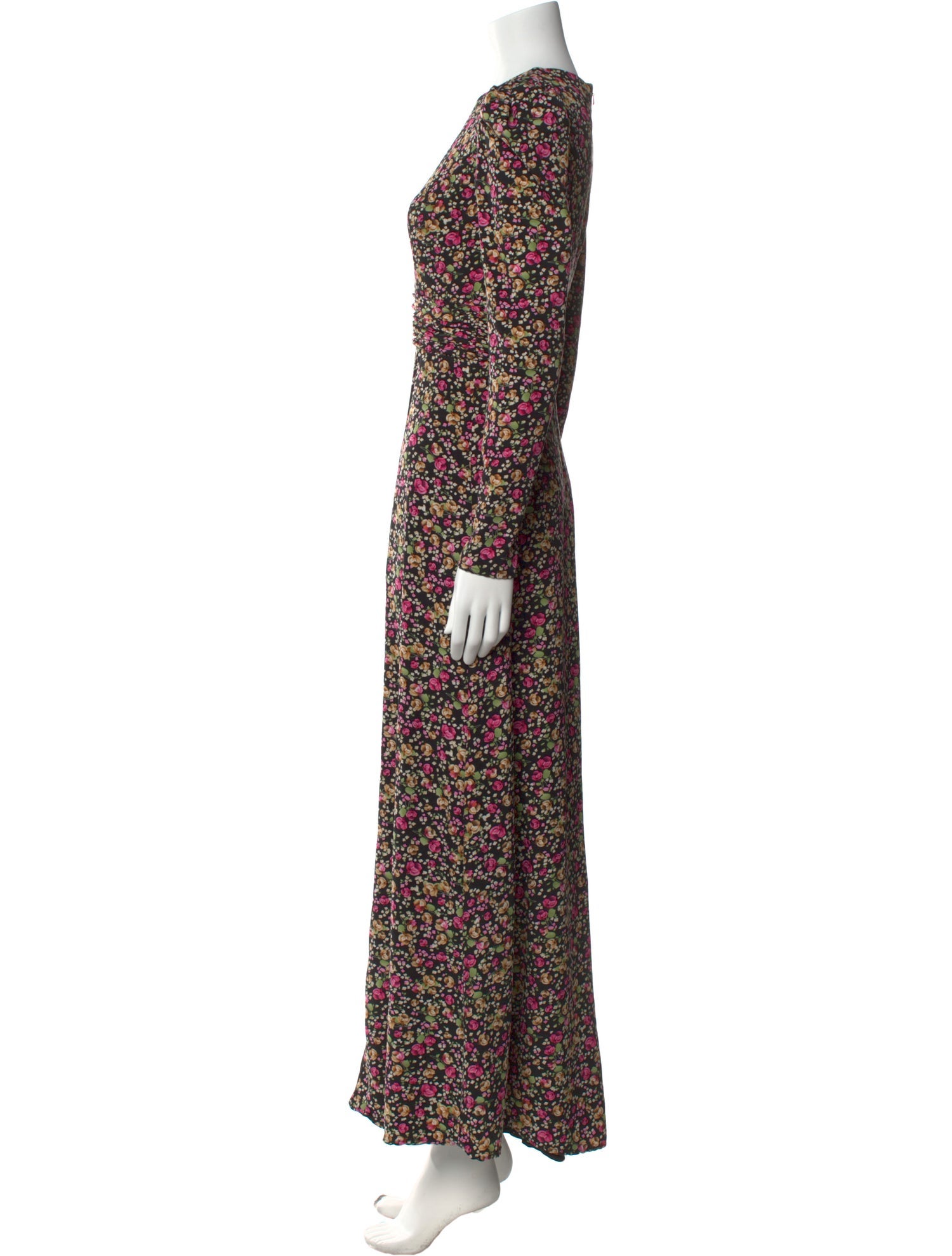 Ieena for Mac Duggal Floral Print Long Dress