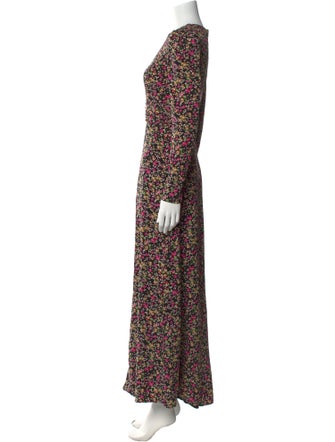 Ieena for Mac Duggal Floral Print Long Dress