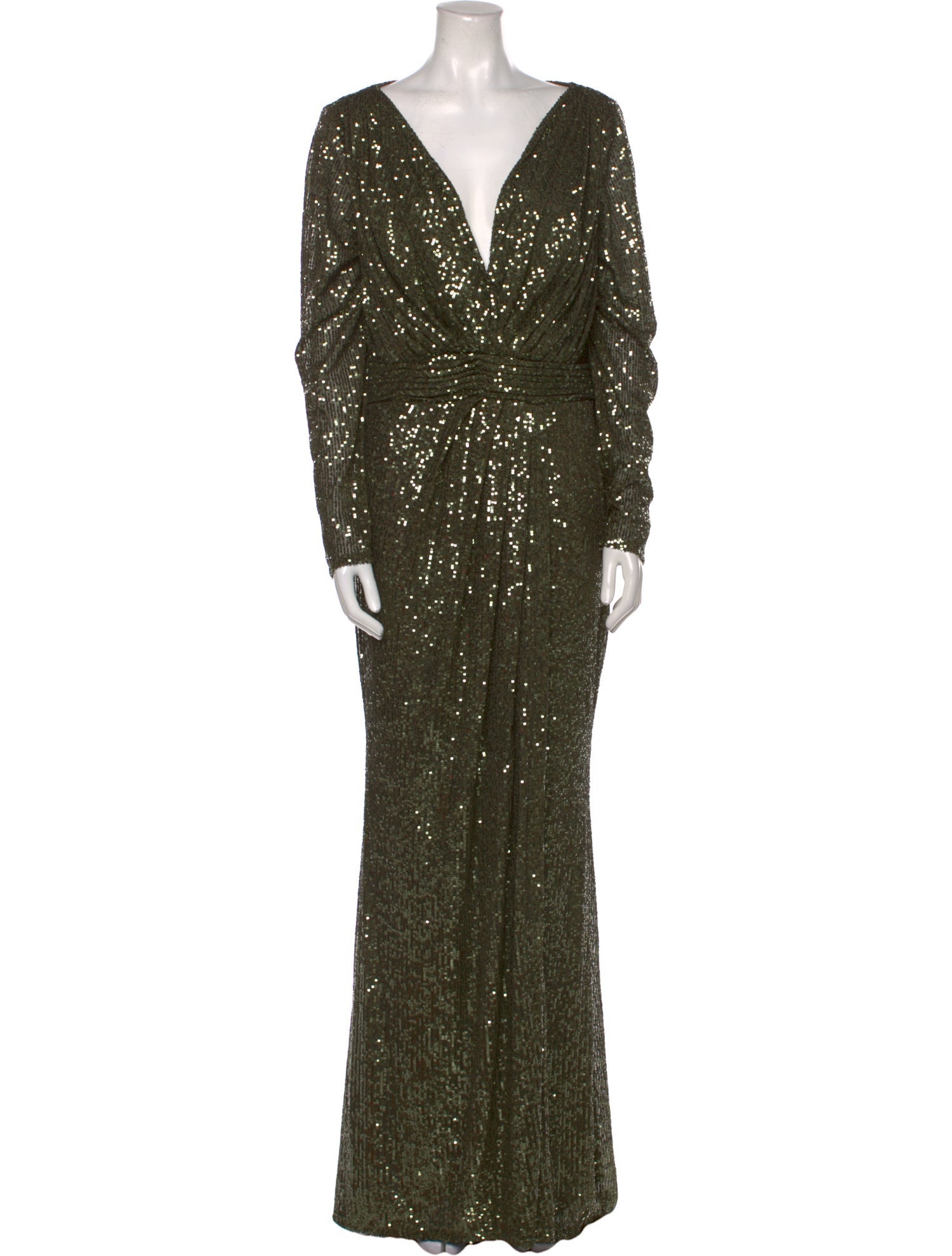 Ieena for Mac Duggal V-Neck Long Dress