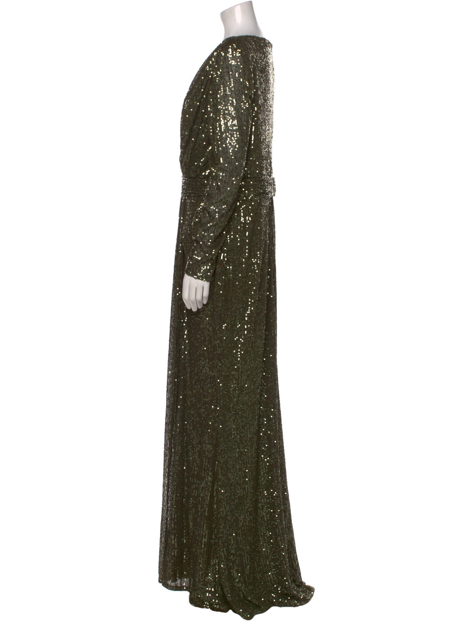 Ieena for Mac Duggal V-Neck Long Dress