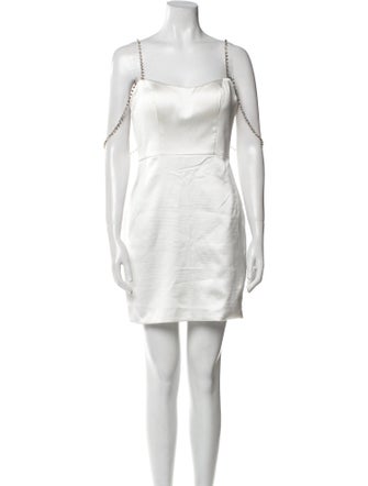 Ieena for Mac Duggal Square Neckline Mini Dress