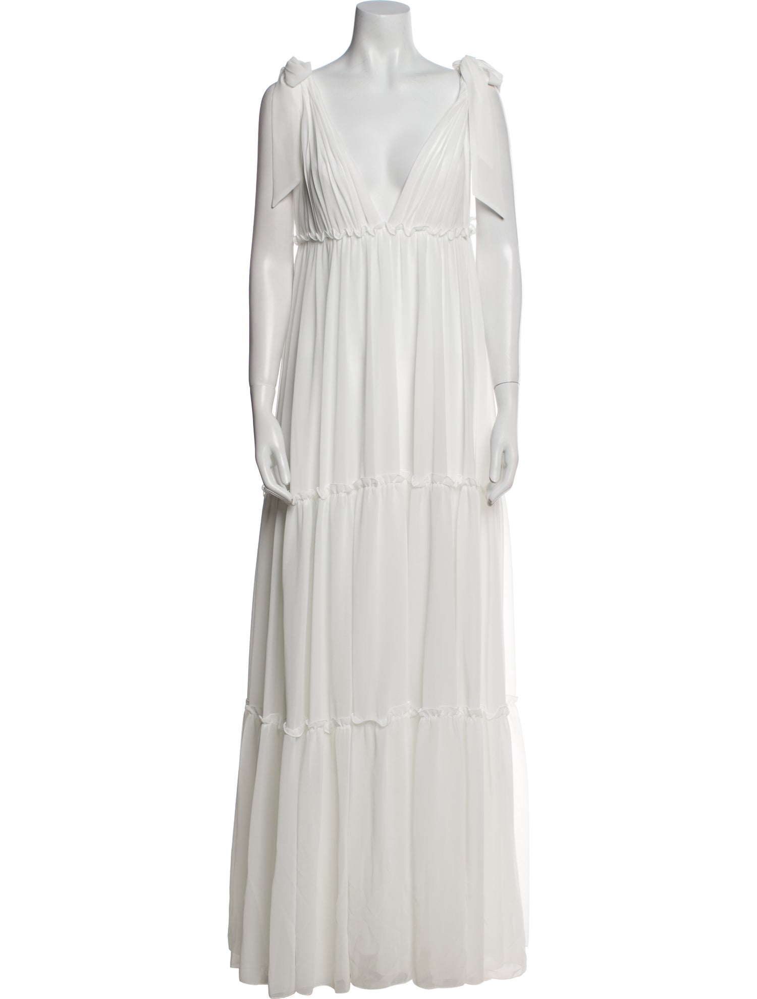 Ieena for Mac Duggal V-Neck Long Dress w/ Tags