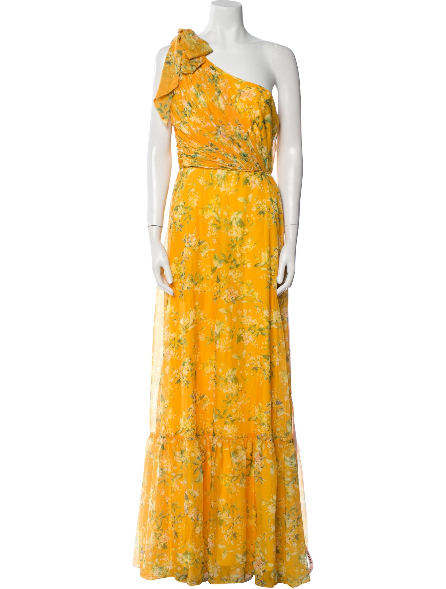 Ieena for Mac Duggal Floral Print Long Dress w/ Tags
