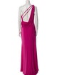 Ieena for Mac Duggal One-Shoulder Long Dress