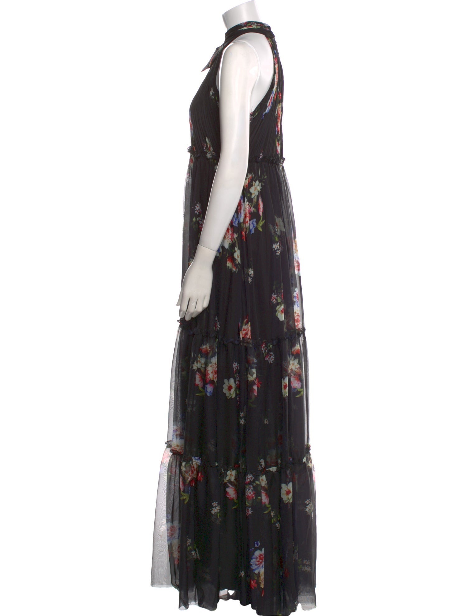Ieena for Mac Duggal Floral Print Long Dress w/ Tags