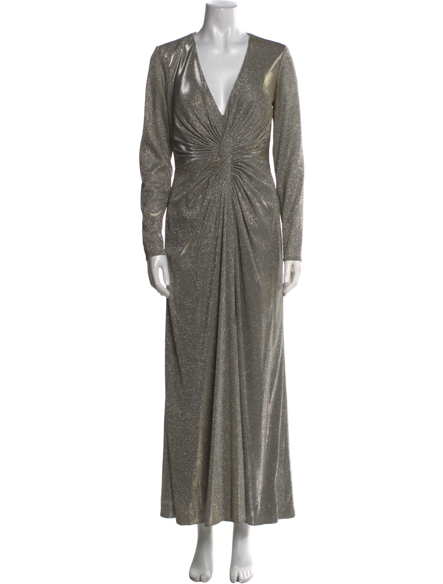 Ieena for Mac Duggal V-Neck Long Dress