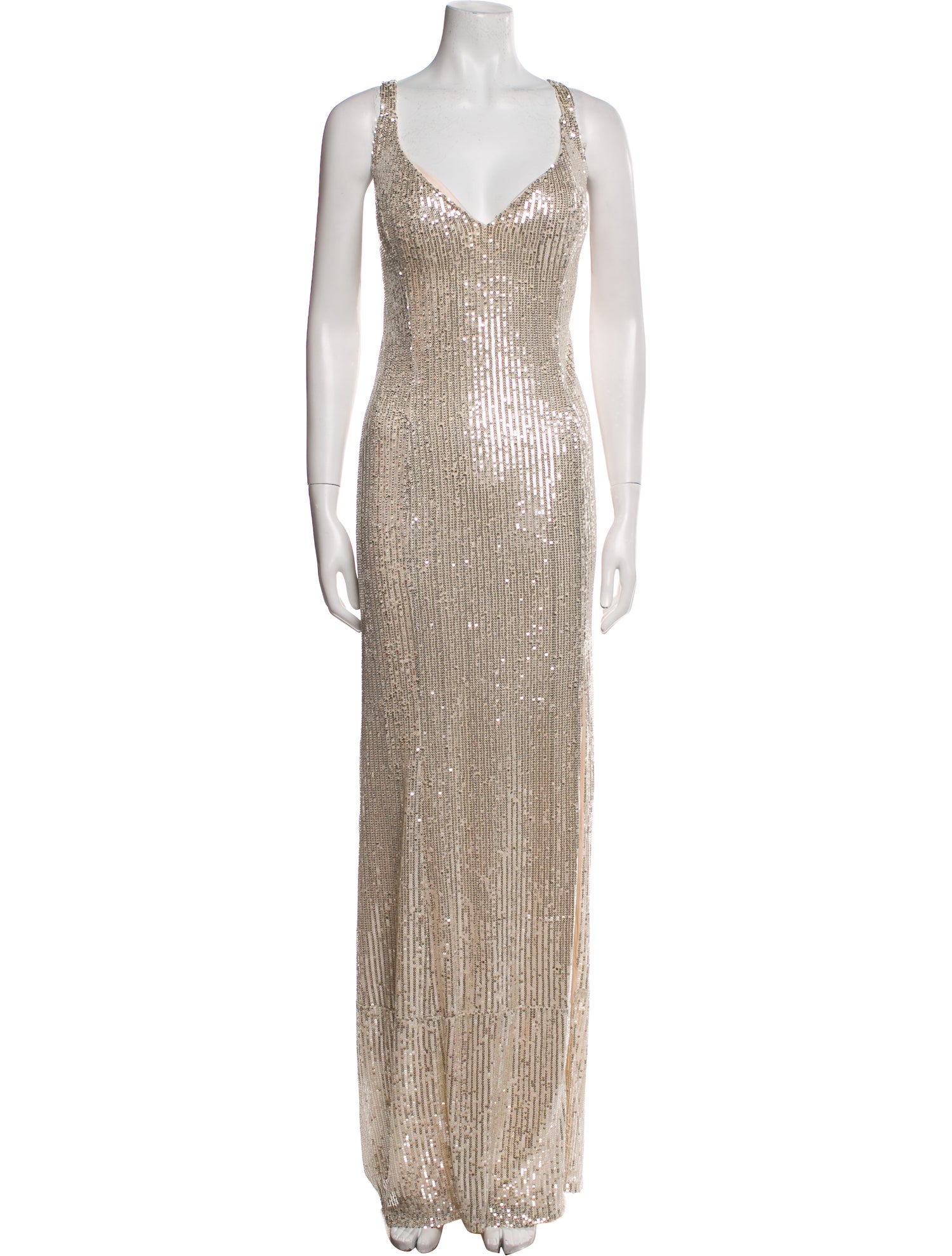 Ieena for Mac Duggal V-Neck Long Dress