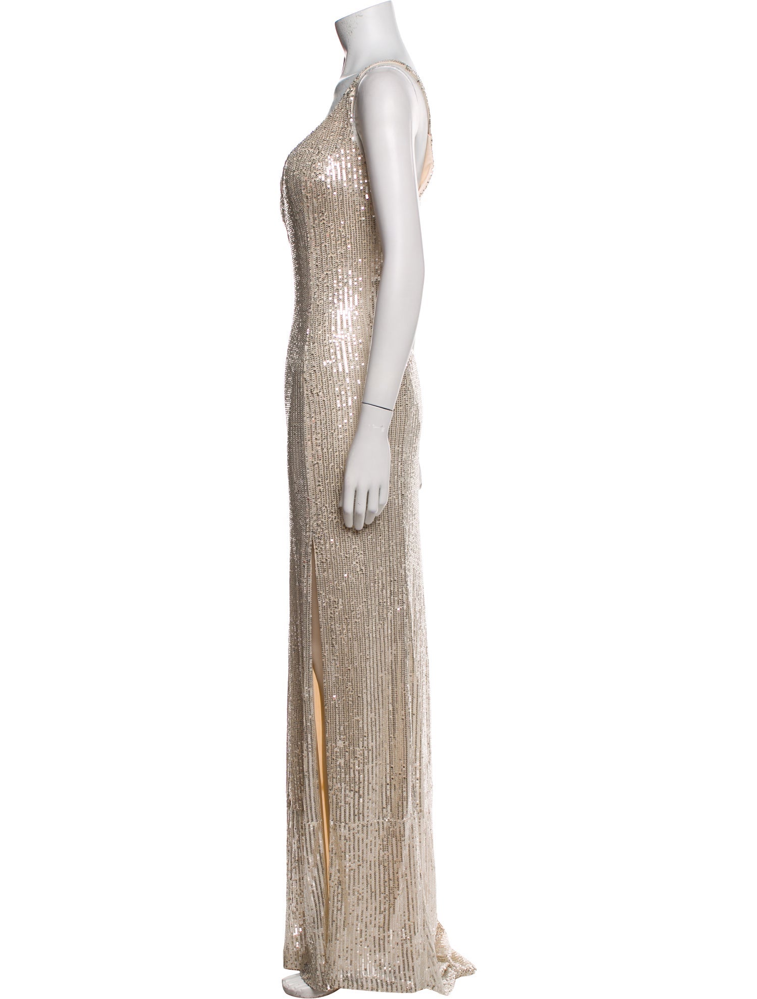 Ieena for Mac Duggal V-Neck Long Dress