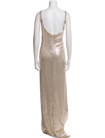 Ieena for Mac Duggal V-Neck Long Dress