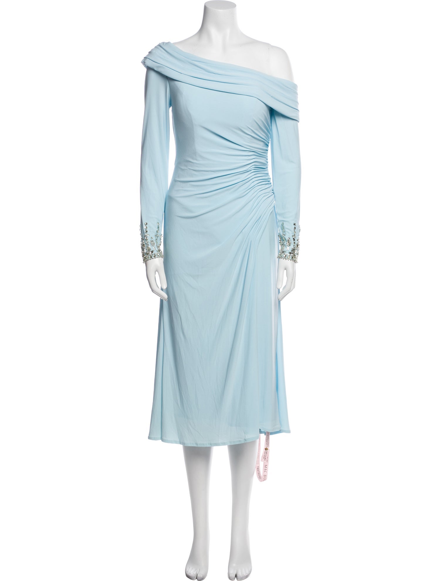 Ieena for Mac Duggal One-Shoulder Midi Length Dress w/ Tags