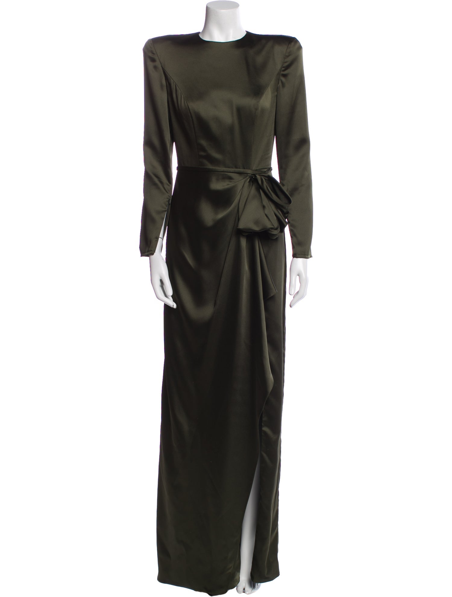 Ieena for Mac Duggal Crew Neck Long Dress