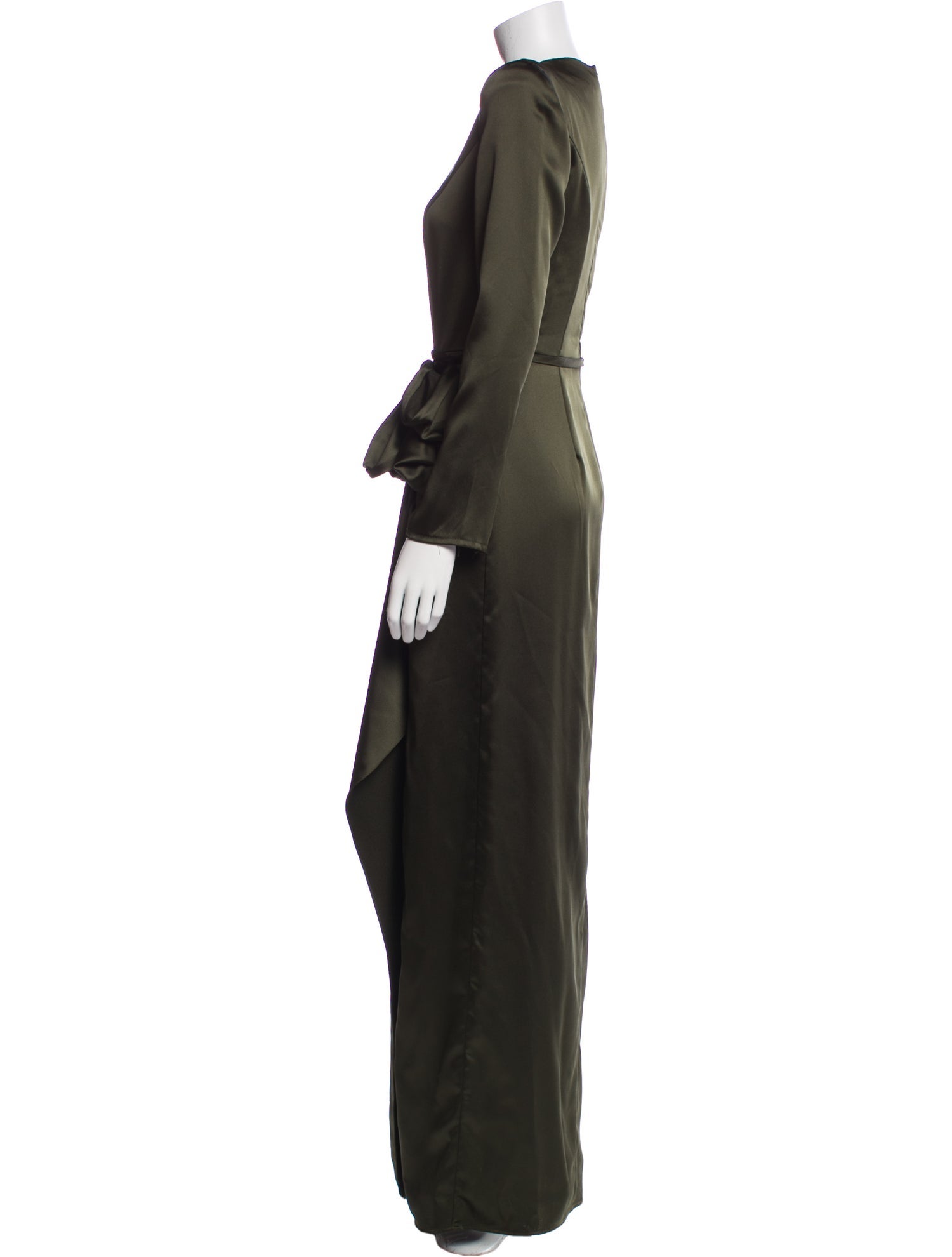 Ieena for Mac Duggal Crew Neck Long Dress