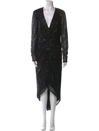 Ieena for Mac Duggal V-Neck Long Dress