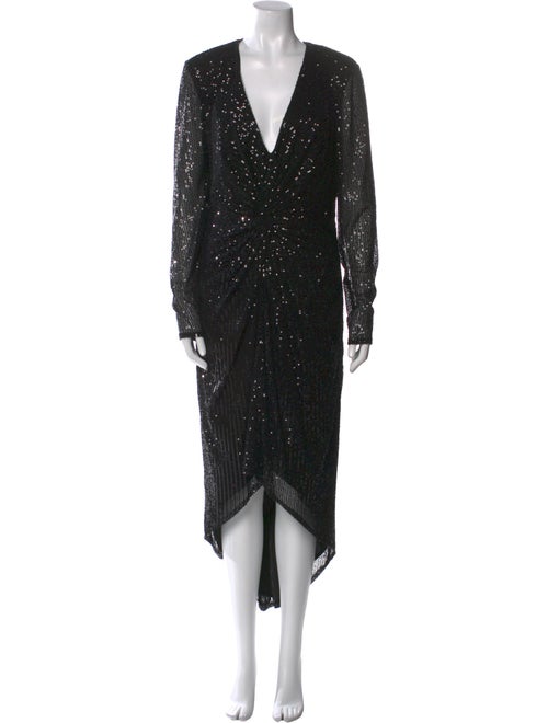 Ieena for Mac Duggal V-Neck Long Dress